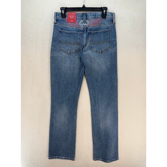 LUCKY BRAND LEGEND SERIES WOMEN'S 2/26R EASY RIDER MID RISE BOOT BLU EMBROIDERED - Picture 7 of 8